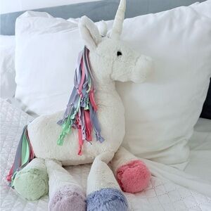 Jellycat lollopylou unicorn with ribbon mane